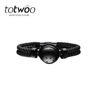 心有灵犀totwoo 兔兔智能珠宝皮绳手链 流星花园系列未来首饰 兼容安卓IOS APP控制蓝牙连接 星誓L码