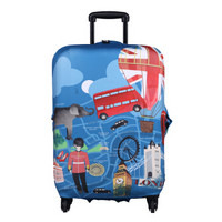 LOQI行李箱保护套 防水防雨防尘耐磨 时尚旅行拉杆箱保护套 艺术系列 伦敦 L码 适用于27-30英寸行李箱