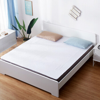 雅鹿·自由自在 床垫家纺 泰国天然乳胶床垫双人床垫 可折叠轻薄款乳胶保洁垫 1.8m*2.0m