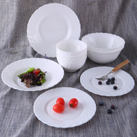 乐美雅（Luminarc）钢化玻璃盘餐具组合 餐盘子碗碟套装特瑞欧餐具10件套 N7751