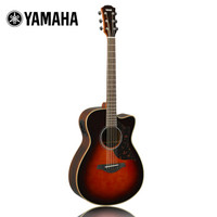 雅马哈（YAMAHA）AC1RTBS 缺角单板电箱民谣木吉他 烟草色渐变 录音 舞台演出利器 40寸