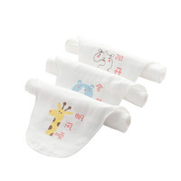 威尔贝鲁(WELLBER) 婴儿吸汗巾新生儿童纱布4层加大垫背巾（3入）