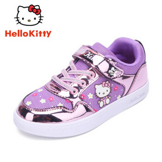 HELLOKITTY 女童运动鞋 休闲时尚板鞋 K7533818 嫩紫26码