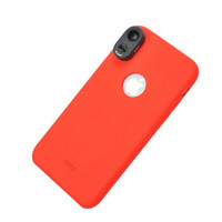思锐（SIRUI）iphoneX手机广角长焦双镜头二合一套装 双镜头硅胶保护壳套装（红色）