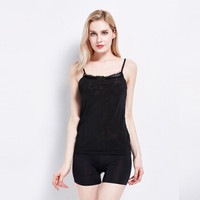 朵彩 2018新款女士舒适性感修身打底背心吊带 D011341Y117 黑色 均码