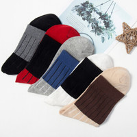 顶瓜瓜男袜潮流中筒袜男士中袜子男潮袜原宿风学院男袜中长袜撞色时尚个性运动袜透气商务休闲棉袜5双礼盒装