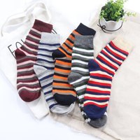顶瓜瓜袜子男潮长筒袜男士潮牌韩版街头长袜欧美滑板袜子男生春夏嘻哈高筒袜潮袜四季中筒袜个性高帮条纹5双