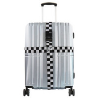 诺兰森迪 NOLANSEND 十字密码锁打包带 旅行行李箱捆绑带拉杆箱十字捆绑带托运行李箱打包带NL-6614方格黑白