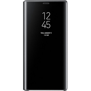 三星（SAMSUNG）Note9保护套/原装手机保护壳 镜面智能手机套 翻盖式 全包防摔 黑色