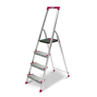稳耐 家用梯 铝合金梯子家用折叠梯四步梯1.5米人字梯楼梯 L234R-5CN
