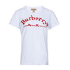 BURBERRY 巴宝莉 女款白色LOGO图案棉质圆领短袖T恤 80027241 XS码