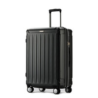 antler 安特丽 万向轮旅行箱包 商务行李箱男女拉杆箱 24英寸密码箱登机托运箱子 PC A859 黑色