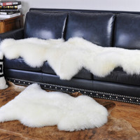 裘朴 羊毛沙发坐垫 床前地毯 飘窗垫 摇椅垫 冬季羊毛坐垫 甄选皮 2P