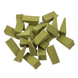 优家（UPLUS）干湿两用三角形粉扑24个装 抹茶绿 *3件