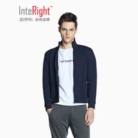 INTERIGHT男士立领拉链卫衣夹克 藏青色 XL
