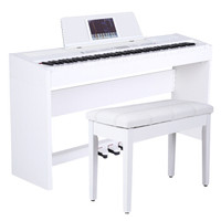 美德威MIDWAY 电钢琴88键重锤电子钢琴 家庭娱乐数码钢琴P60 白色