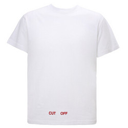 OFF WHITE 男士白色棉质做旧款短袖T恤 OMAA002F161850520188 S