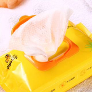 皮皮狗(pipidog)婴儿宝宝亲肤洁净手口湿巾80片 儿童卫生棉柔湿纸巾