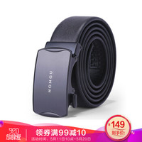 红谷男士腰带时尚自动扣皮带男青年休闲百搭皮带裤带 H2111173漆黑