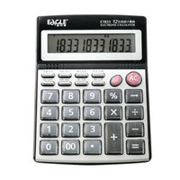 益而高（EAGLE）12位财务利器电脑按键电子语音计算器 桌面计算机 办公用品 E1833