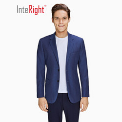 INTERIGHT西服男 商务时尚修身羊毛混纺西装外套+凑单品