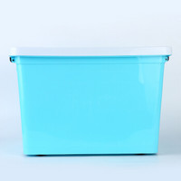 臻铸 ZZ-CZX-03大号储物箱 带滑轮整理箱 玩具衣服收纳箱杂物箱  蓝色