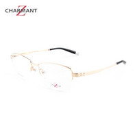 CHARMANT夏蒙 眼镜框男款半框Z钛眼镜架近视配镜光学镜架ZT19864 WG 54mm金色