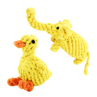 洛楚(Luxchic)狗玩具 宠物玩具 狗狗犬玩具 啃咬绳结玩具 耐咬动物2件套