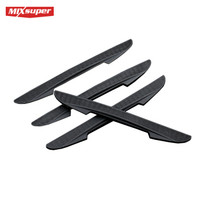 猛速 汽车用门边防撞条车身防刮蹭条保护贴3M胶通用型倒车后视反光镜防碰擦透明胶条汽车用品 纯黑色 4条装