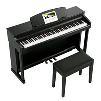 伽利略电钢琴88键重锤 智能教学演奏级数码儿童立式电子钢琴V30黑色
