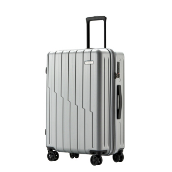 antler 安特丽 万向轮旅行箱包 商务行李箱男女拉杆箱 24英寸密码箱登机托运箱子 PC A857 银色