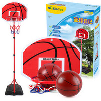 纽奇（Nukied）儿童玩具 篮球架 2米铁杆球筐室内户外篮球栏可调节高度宝宝投篮男孩玩具礼盒装