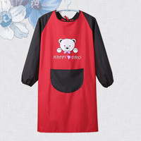 京惠思创 JH0808 韩版时尚厨房围裙 防污厨房防水防油长袖围裙耐用女家用  红色