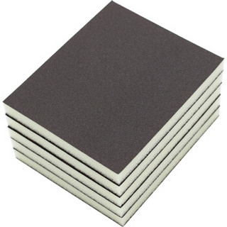 卡夫威尔 金刚砂海绵砂纸块 打磨海绵 抛光除锈干湿两用 5片装 薄型 100目 YS2874