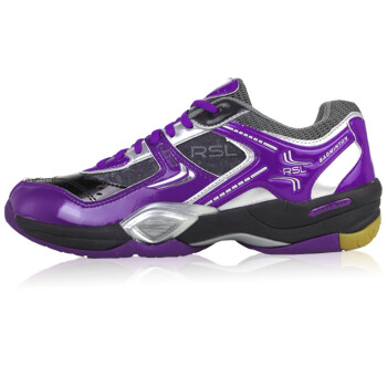 yashilong 亚狮龙 运动鞋 男女同款训练羽毛球鞋比赛鞋透气 耐磨 RS-0108 紫/黑 39码