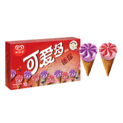 WALL‘S 和路雪 蓝莓&草莓口味 迷你可爱多甜筒 10支装 200g