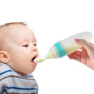 新贝米糊勺子奶瓶婴儿辅食硅胶挤压式米粉喂养喂食器宝宝餐具8368