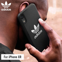 adidas（阿迪达斯）新品苹果iPhone XR 6.1英寸手机壳保护套 时尚三叶草经典系列 黑色