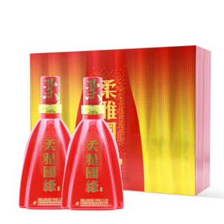 今世缘 白酒 柔雅国缘 浓香型 42度 500ml*2瓶  赠礼品袋 送礼白酒礼盒装