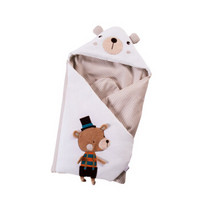 AUSTTBABY 婴儿抱被 纯棉新生儿包被可拆洗套装 佛罗伦萨/棉花芯