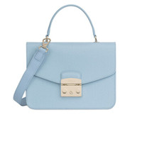 FURLA 芙拉 METROPOLIS系列 女士 牛皮革 浅蓝色 S号 手提斜挎包 B-BLE8-ARE-XEG 967811浅蓝色