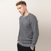 海之宁 男土保暖内衣男套装可外穿时尚潮流秋冬季加绒加厚秋衣秋裤打底棉毛衫圆领 8003黑白 XL码