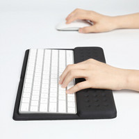 BUBM 苹果无线二代蓝牙记忆棉键盘托Magic keyboard2无线蓝牙键盘垫护腕垫硅胶底座配件 黑色MHJPD-01