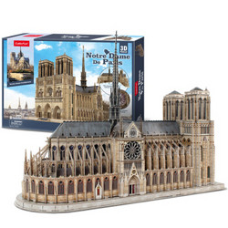 CubicFun 乐立方 巴黎圣母院模型立体拼图 3D立体拼装模型 MC260h