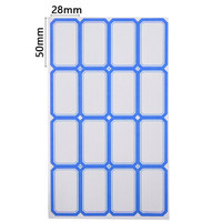 DiLe 递乐文具 正彩(ZNCI)960枚50mm×28mm不干胶标签贴纸自粘性标贴 16枚/张 60张/包 4608蓝色