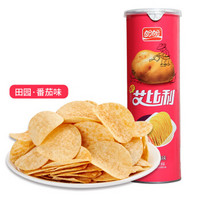 盼盼 艾比利薯片零食 膨化休闲食品罐装田园番茄味95g