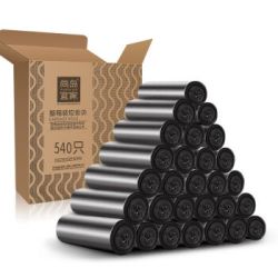 SODOLIKE 尚岛 540只装中号加厚点断垃圾 袋45*50cm平口黑色一次性袋子家用