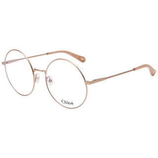 CHLOE 蔻依 女款玫瑰金色镜框金色镜腿光学眼镜架眼镜框CE2145 705 57mm