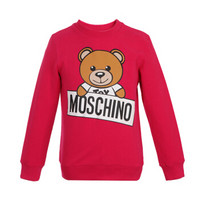 MOSCHINO KIDS 莫斯奇诺 奢侈品童装 男女童玫红色棉纤小熊图案长袖卫衣 HTF01Q LDA03 51665 4A/4岁/104cm