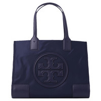 TORY BURCH 汤丽柏琦 奢侈品 TB女包 深蓝色帆布配皮单肩手提包 45211-405